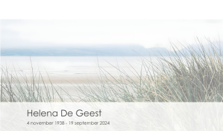 Overlijden Helena De Geest